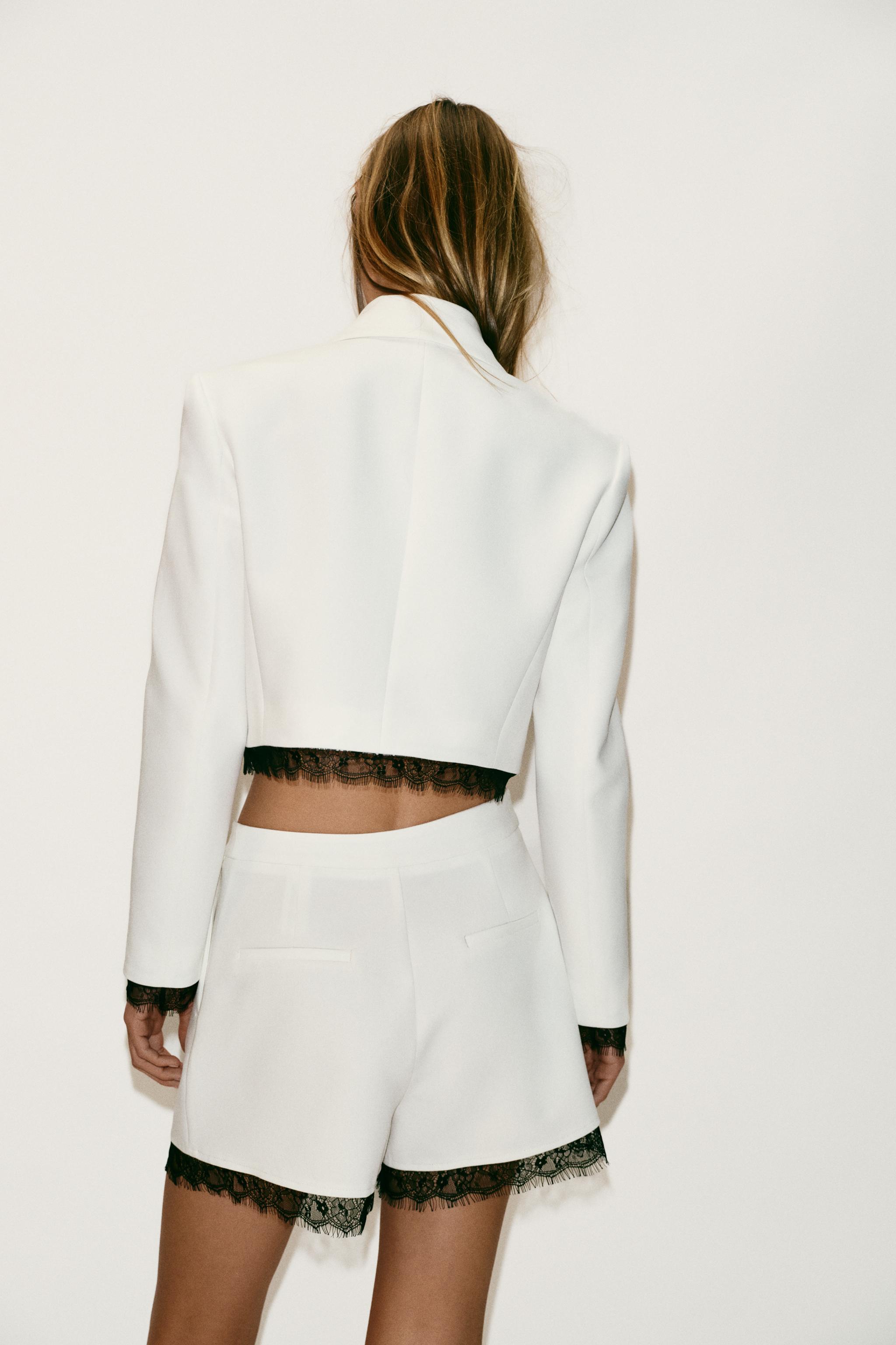 VESTE BIMATIÈRE DENTELLE ÉPAULETTES